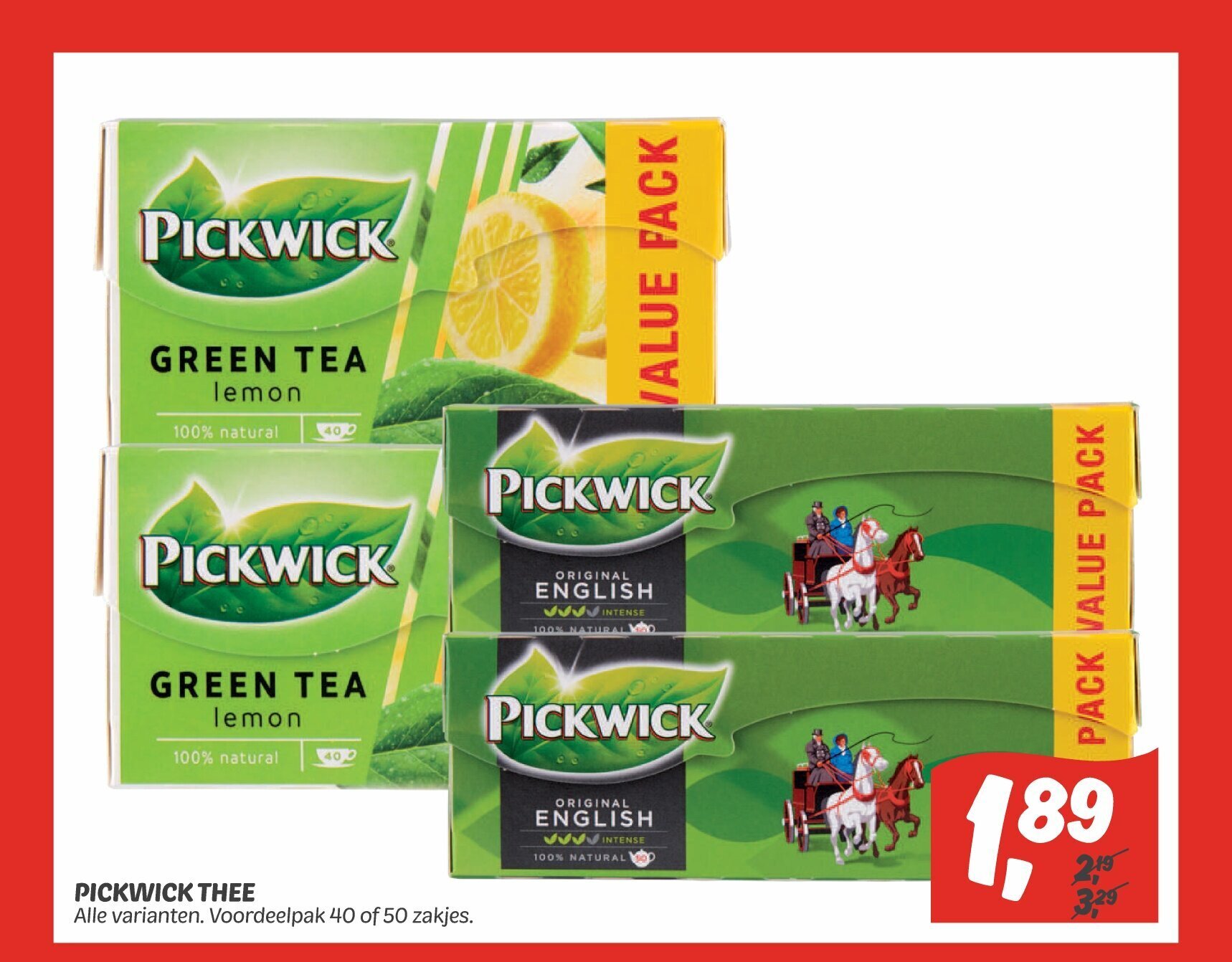 Pickwick Thee Of Zakjes Aanbieding Bij Dekamarkt