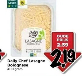 Daily Chef Lasagne Bolognese Aanbieding Bij Vomar