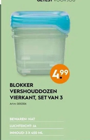 Vershouddozen Vierkant Set Van Aanbieding Bij Blokker