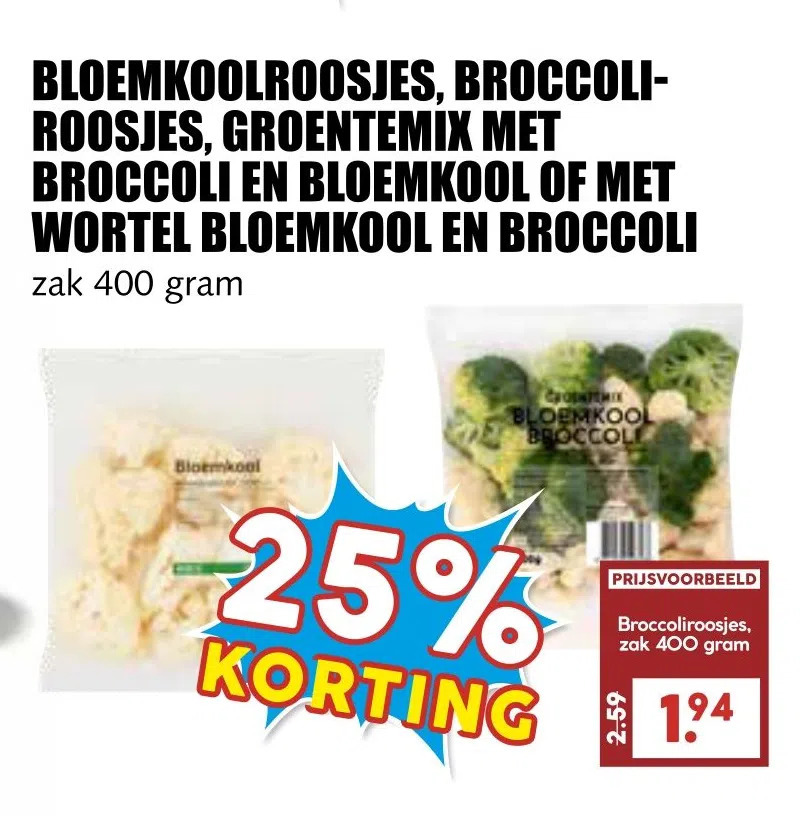 Bloemkoolroosjes Broccoli Roosjes Groentemix Met Broccoli En