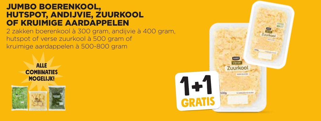 Jumbo Boerenkool Hutspot Andijvie Zuurkool Of Kruimige Aardappelen