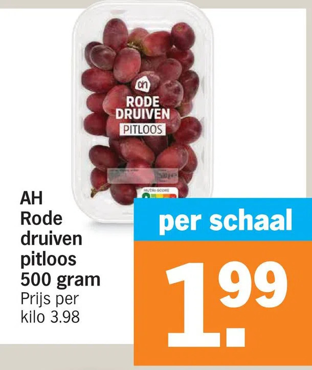 Ah Rode Druiven Pitloos Aanbieding Bij Albert Heijn