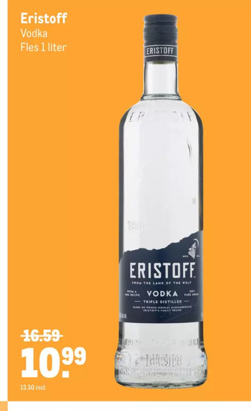 Eristoff Vodka 1 Liter Aanbieding Bij Makro