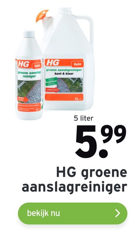 HG Groene Aanslagreiniger 5 Liter Aanbieding Bij GAMMA