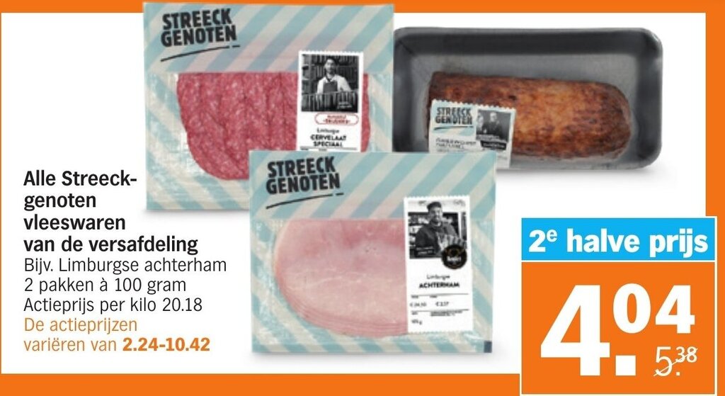 Alle Streeck Genoten Vleeswaren Van De Versafdeling Aanbieding Bij