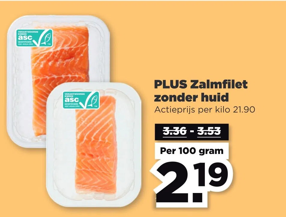 Plus Zalmfilet Zonder Huid Aanbieding Bij PLUS