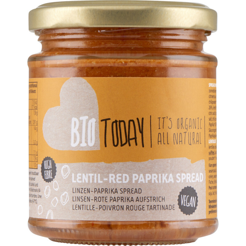 Biotoday Linzen Paprika Spread Aanbieding Bij Albert Heijn