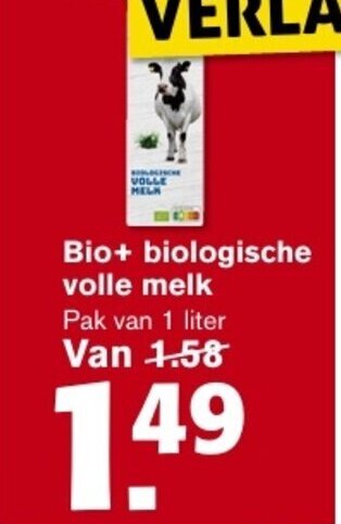 Bio Biologische Volle Melk 1 Liter Aanbieding Bij Hoogvliet