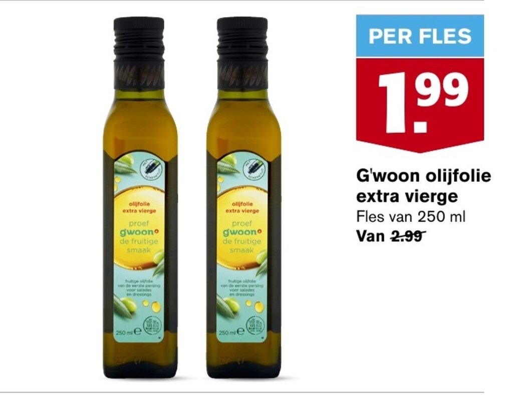 G Woon Olijfolie Extra Vierge Ml Aanbieding Bij Hoogvliet