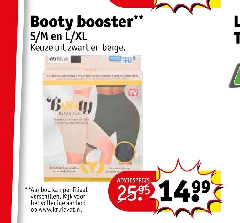 Booty Booster S M En L Xl Aanbieding Bij Kruidvat