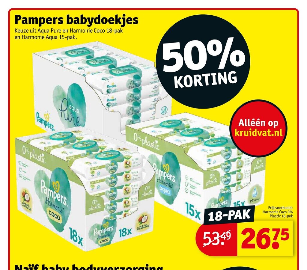 Pampers Babydoekjes Pak Aanbieding Bij Kruidvat