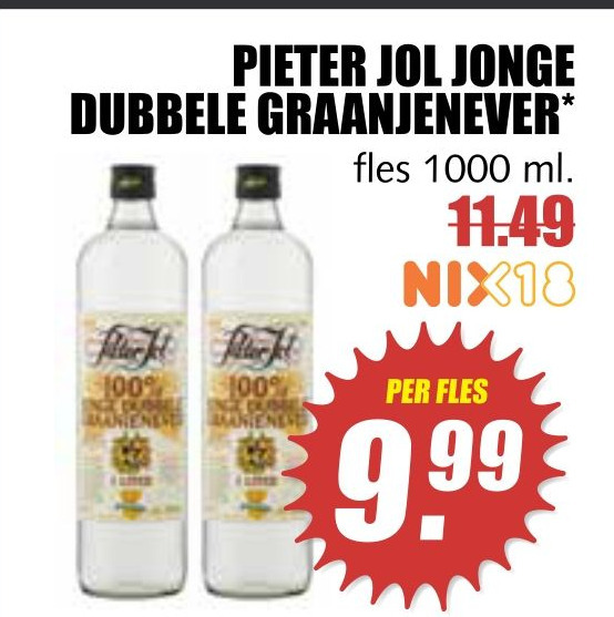 Pieter Jol Jonge Dubbele Graanjenever Ml Aanbieding Bij Mcd Supermarkt