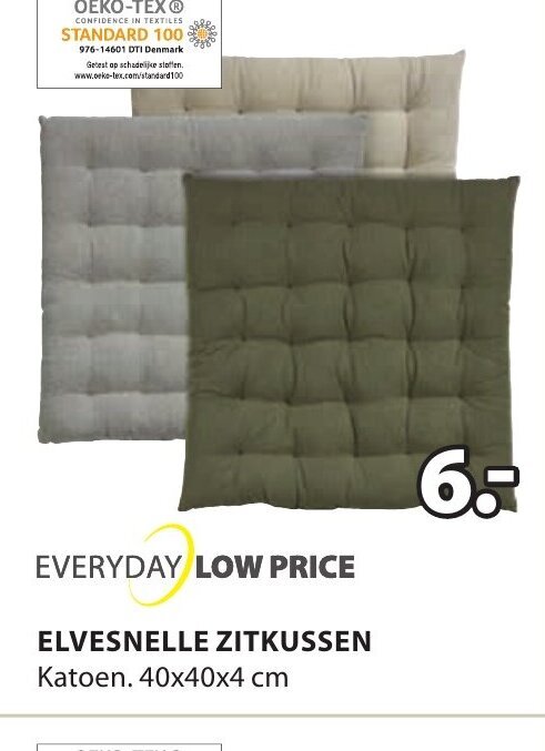 Elvesnelle Zitkussen 40x40x4 Cm Aanbieding Bij Jysk