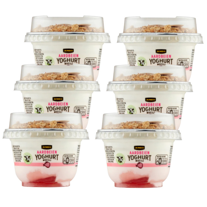 Jumbo Yoghurt Aardbei Met Muesli 6 X 170g Aanbieding Bij Jumbo