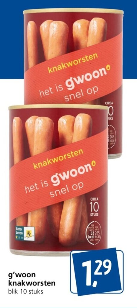 G Woon Knakworsten 10 Stuks Aanbieding Bij Jan Linders