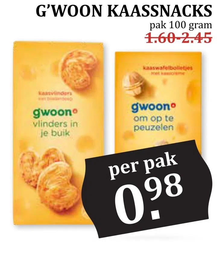 G Woon Kaassnacks Aanbieding Bij MCD Supermarkt