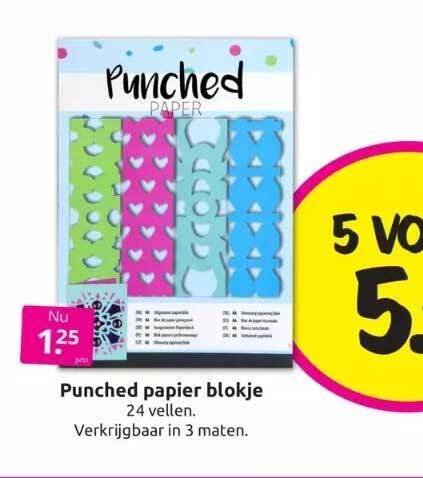 Punched Papier Blokje Aanbieding Bij Boekenvoordeel