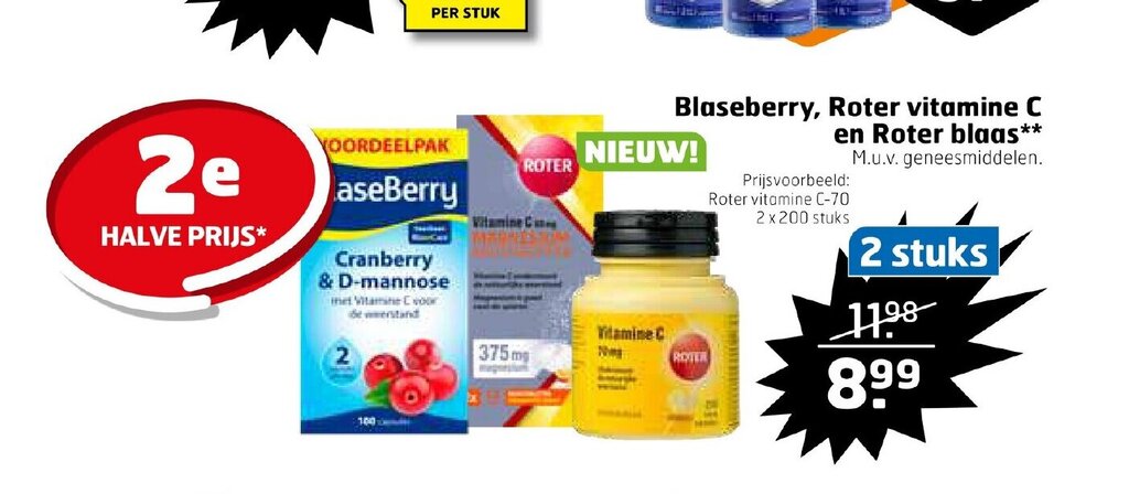 Blaseberry Roter Vitamine C En Roster Blaas Stuks Aanbieding Bij