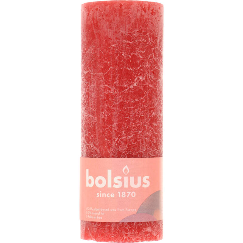 Bolsius Rustieke Kaars 19cm Rood Aanbieding Bij Albert Heijn