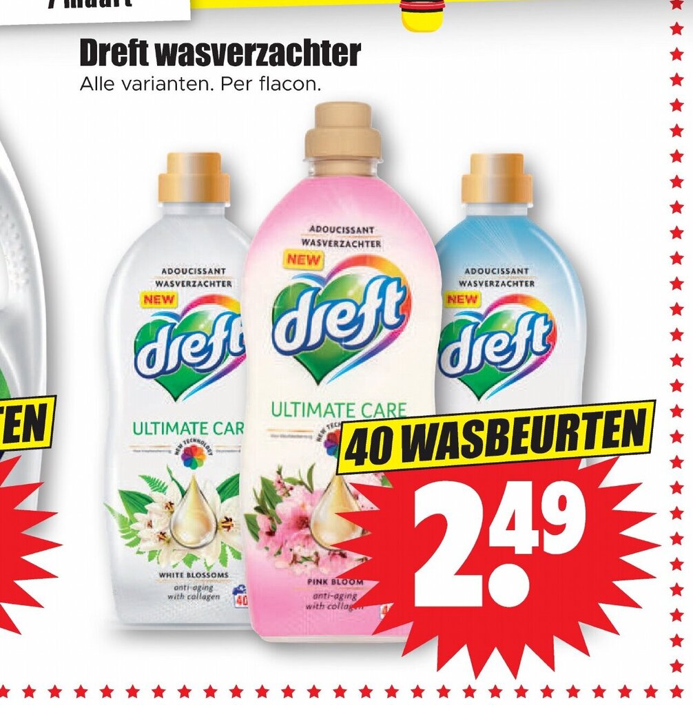 Dreft Wasverzachter Wasbeurten Aanbieding Bij Dirk