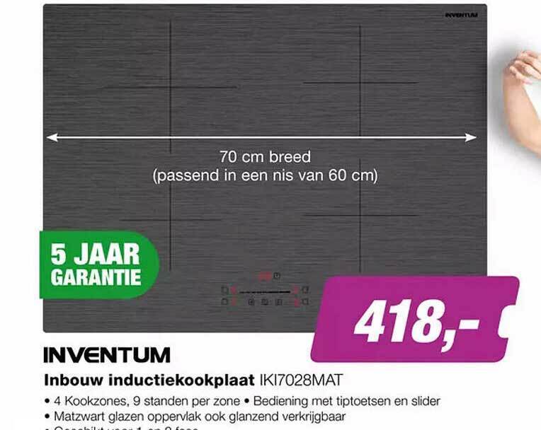 Inventum Inbouw Inductiekookplaat Iki Mat Aanbieding Bij Ep