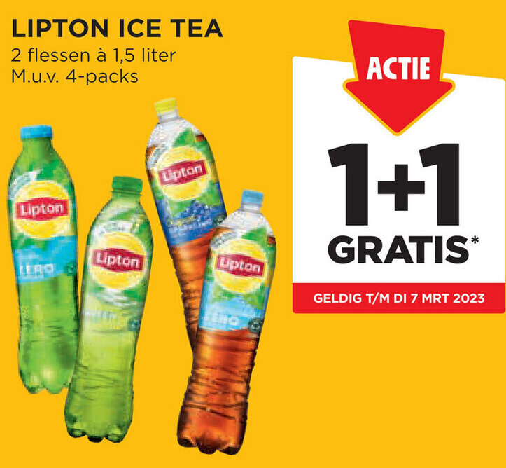 Lipton Ice Tea 2 Flessen A 1 5 Liter Aanbieding Bij Jumbo