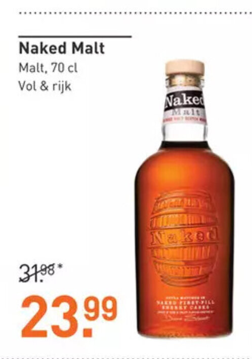 Naked Malt 70 Cl Aanbieding Bij Gall Gall