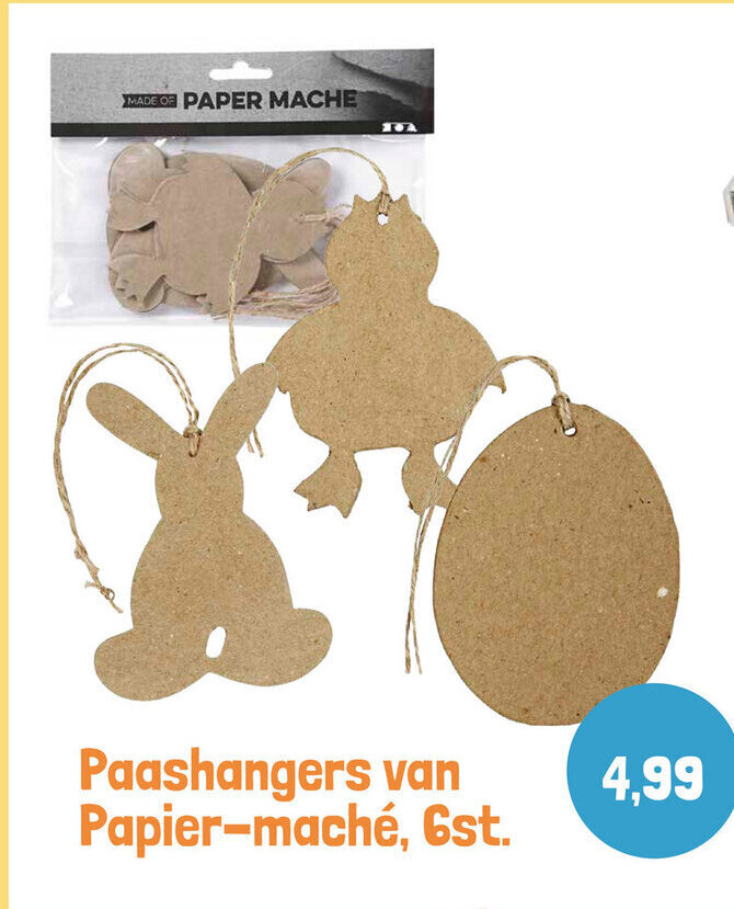 Paashangers Van Papier Mache 6st Aanbieding Bij Lobbes