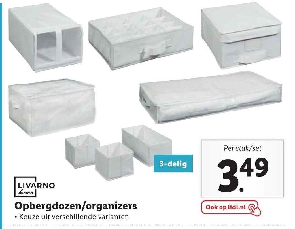 Livarno Home Opbergdozen Organizers Aanbieding Bij Lidl