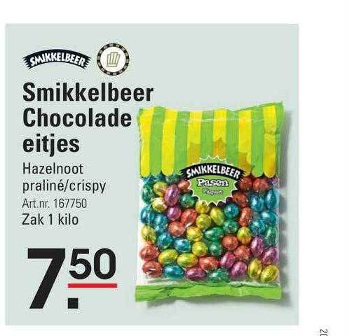 Smikkelbeer Chocolade Eitjes Hazelnoot Aanbieding Bij Sligro