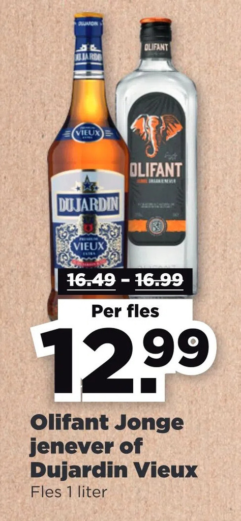 Olifant Jonge Jenever Of Dujardin Vieux Aanbieding Bij Plus