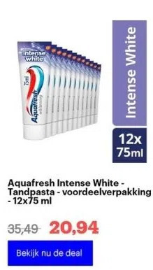 Aquafresh Intense White Tandpasta Voordeelverpakking X Ml