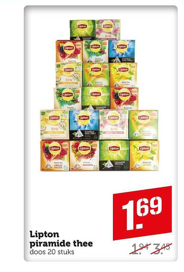 Lipton Piramide Thee Aanbieding Bij Coop