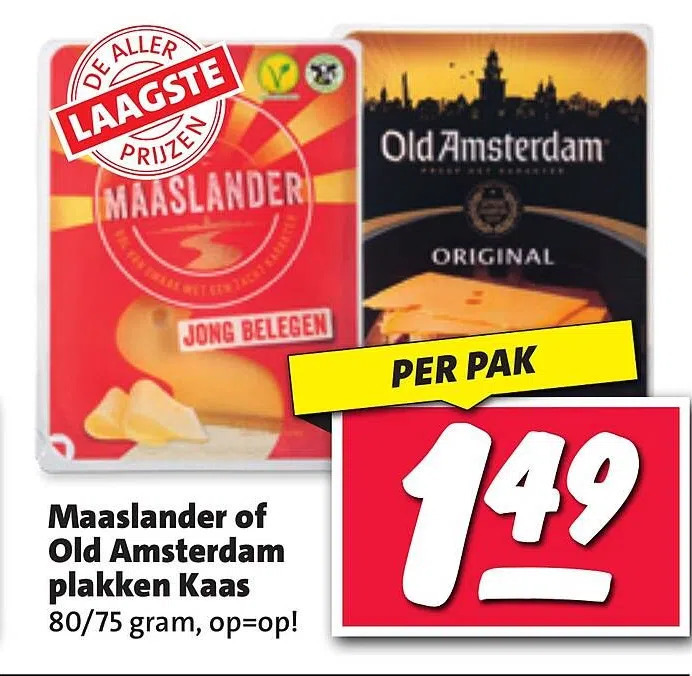 Maaslander Of Old Amsterdam Plakken Kaas Aanbieding Bij Nettorama