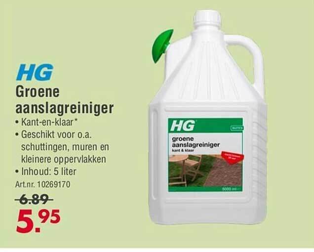 Hg Groene Aanslagreiniger Liter Aanbieding Bij Enorm