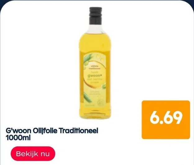 G Woon Olijfolie Traditioneel Ml Aanbieding Bij Ochama