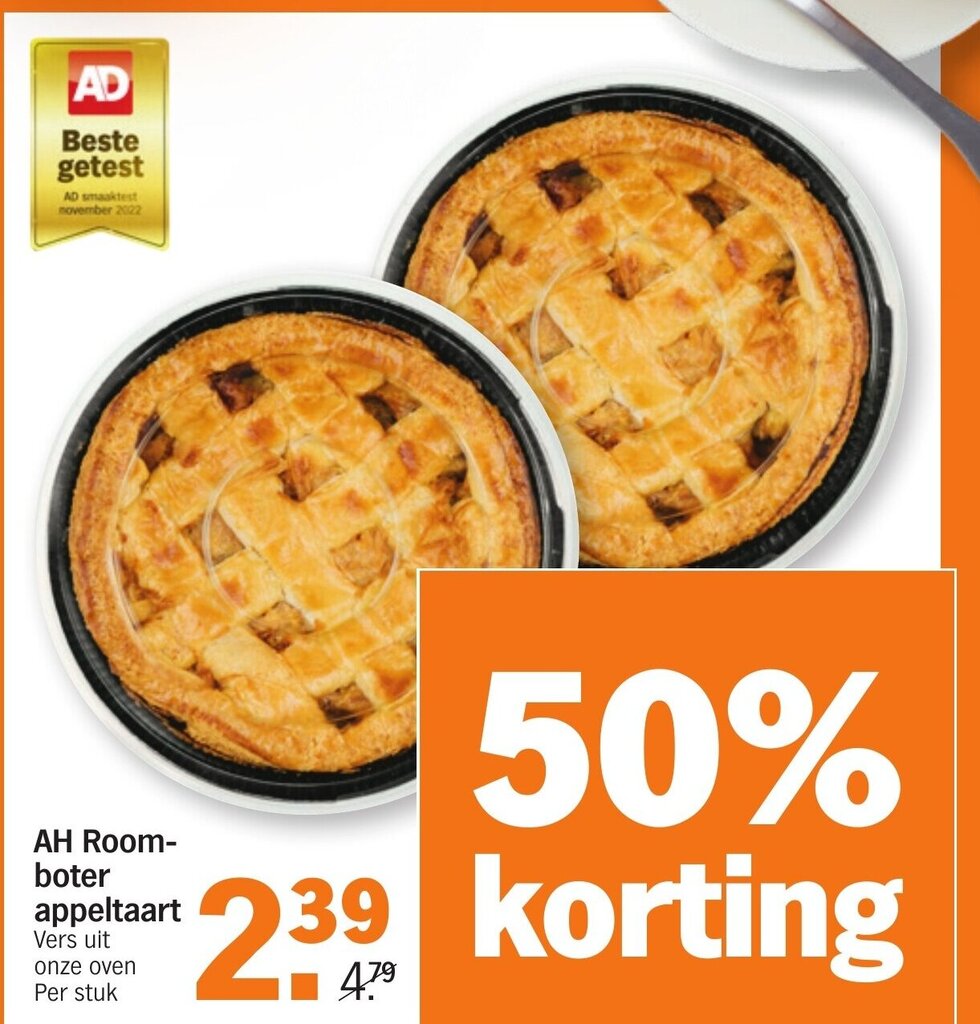 Roomboter Appeltaart Aanbieding Bij Albert Heijn