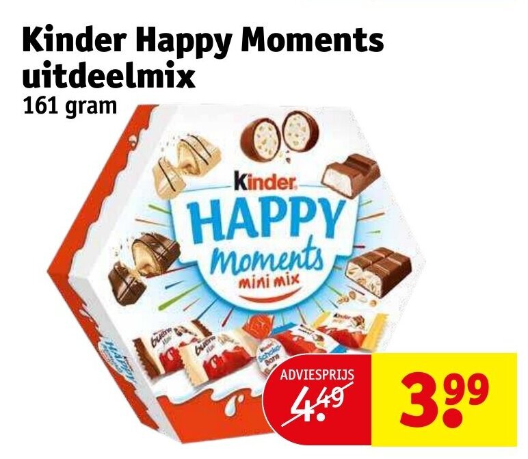 Kinder Happy Moments Uitdeelmix 161 Gram Aanbieding Bij Kruidvat