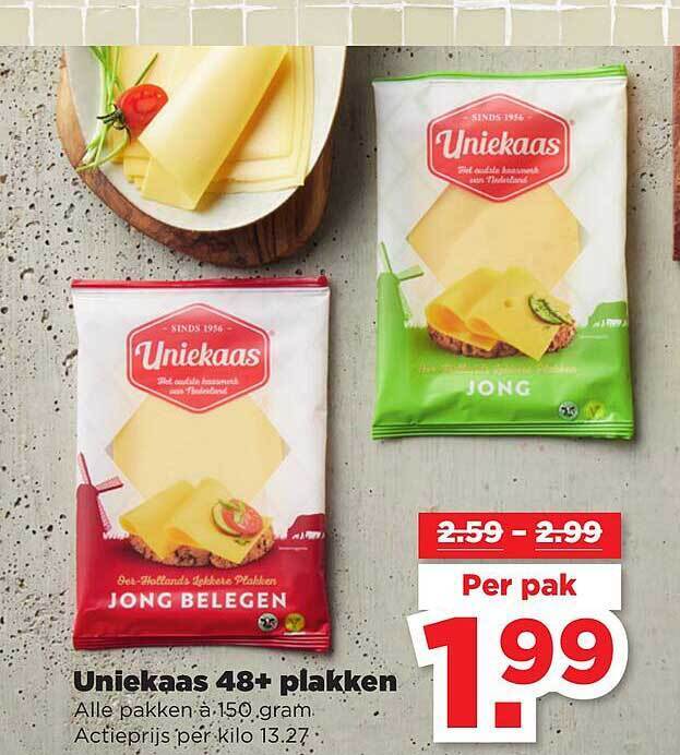 Uniekaas 48 Plakken Aanbieding Bij PLUS