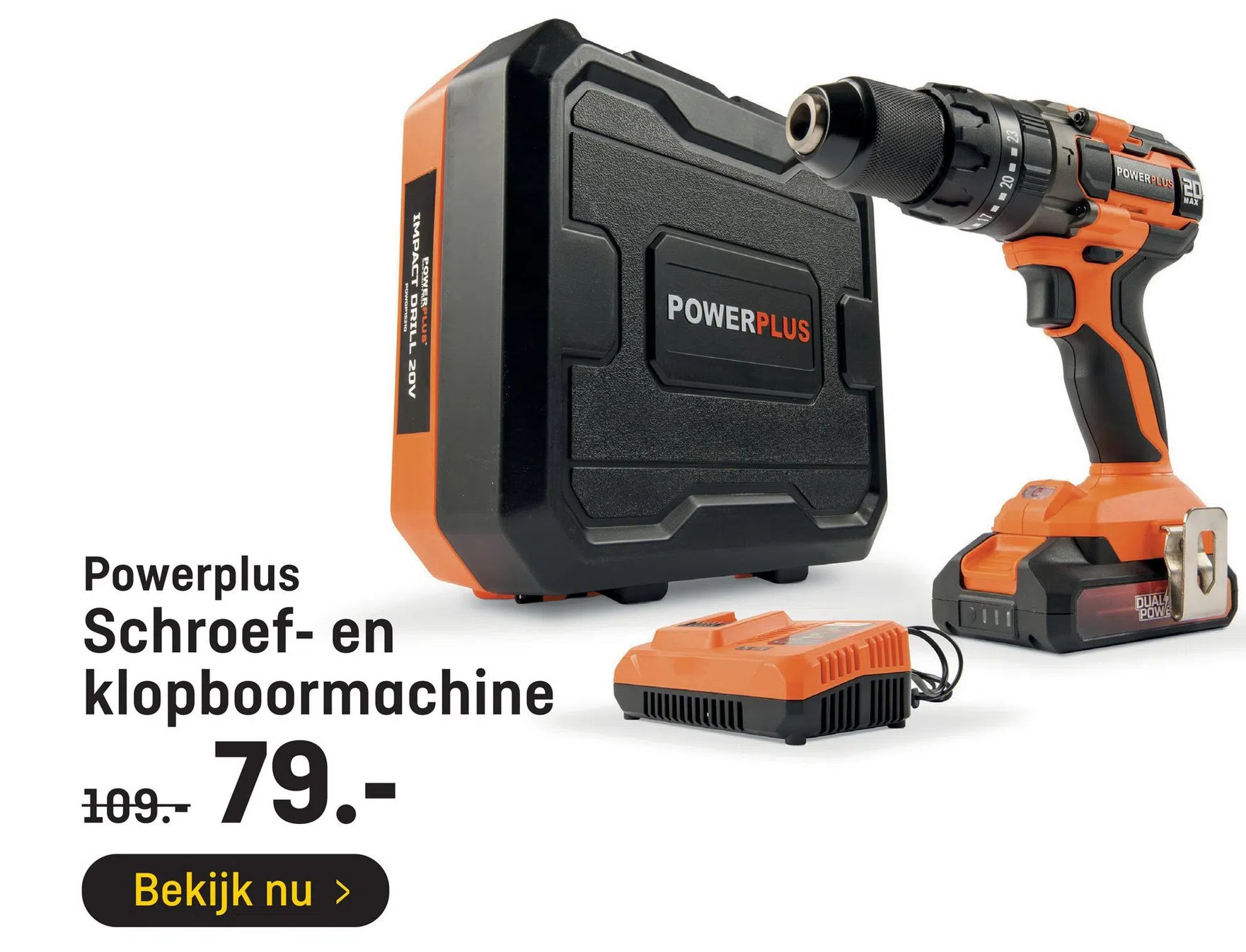 Powerplus Schroef En Klopboormachine Aanbieding Bij Hubo