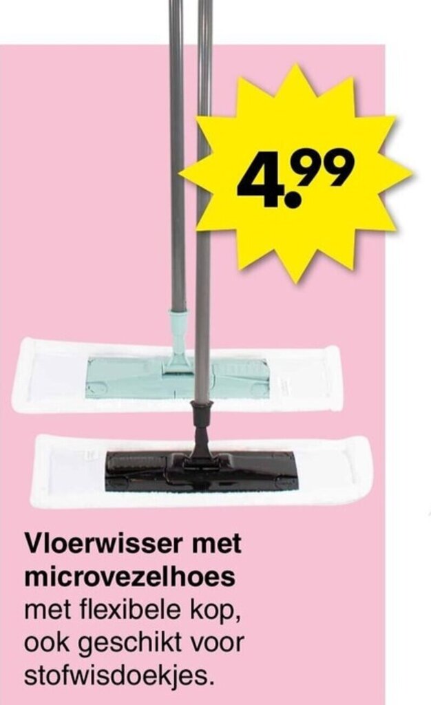 Vloerwisser Met Microvezelhoes Aanbieding Bij Wibra