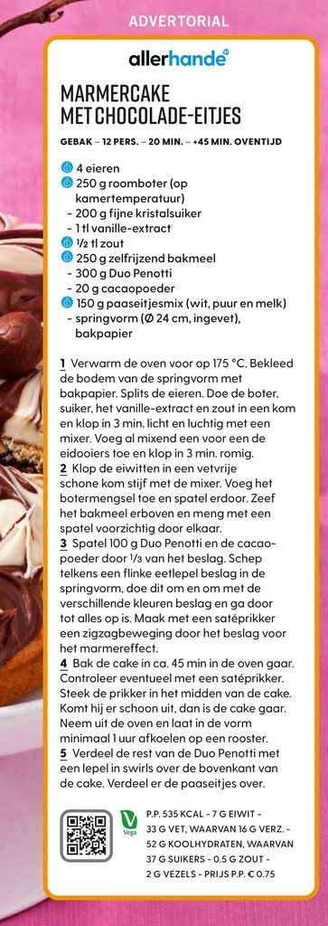 Marmercake Met Chocolade Eitjes Aanbieding Bij Albert Heijn