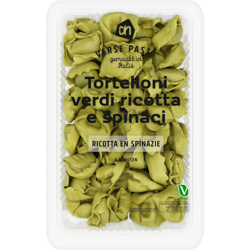 Ah Verse Tortelloni Verdi Ricotta E Spinaci Aanbieding Bij Albert Heijn