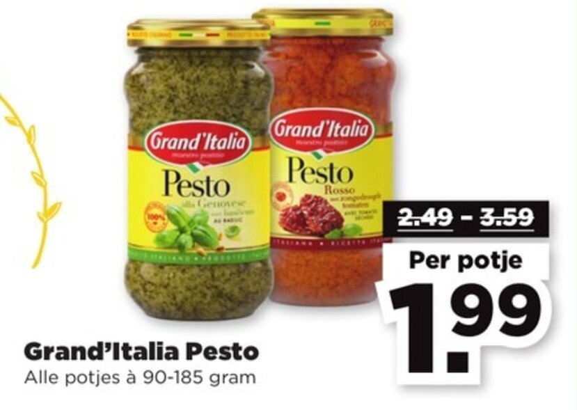 Grand Italia Pesto G Aanbieding Bij Plus