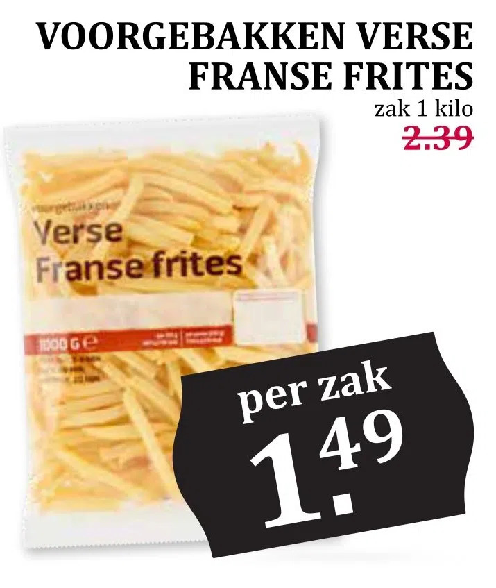 Voorgebakken Verse Franse Frites Aanbieding Bij Boon S Markt