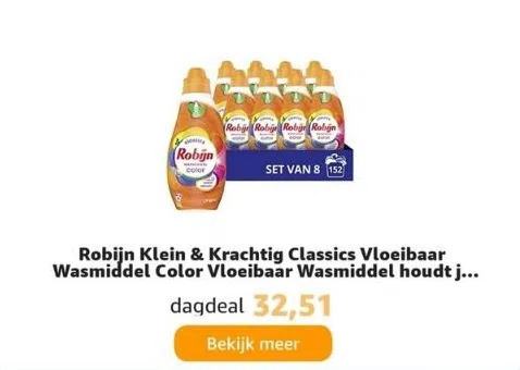 Robijn Klein Krachtig Classics Vloeibaar Wasmiddel Color Vloeibaar