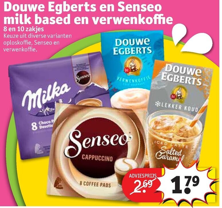 Douwe Egberts En Senseo Milk Based En Verwenkoffe Aanbieding Bij Kruidvat