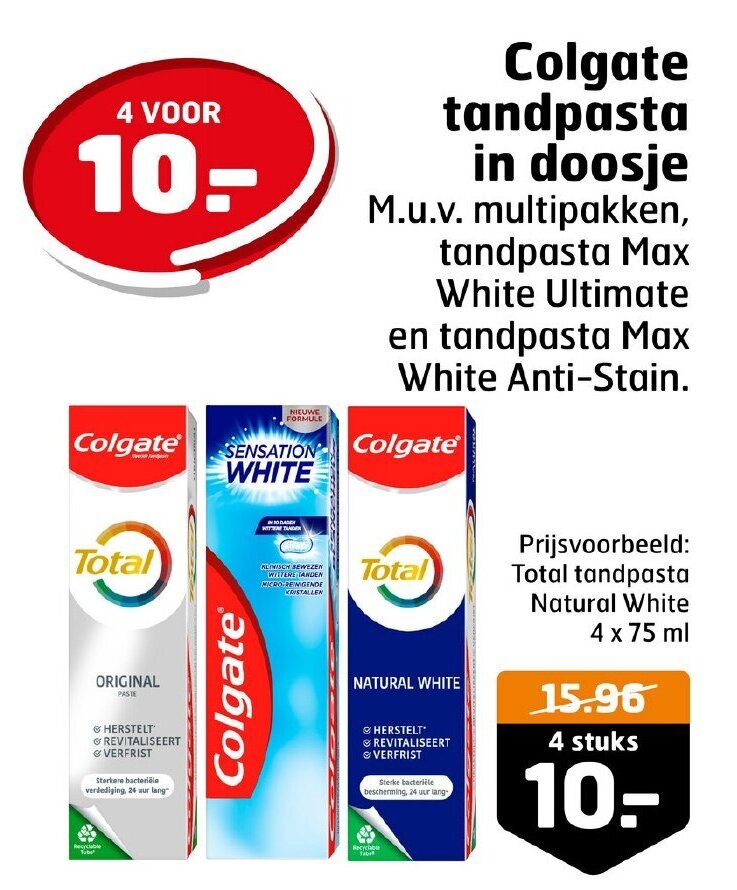 Colgate Tandpasta In Doosje Stuks Aanbieding Bij Trekpleister