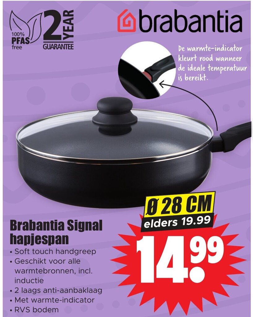 Brabantia Signal Hapjespan Cm Aanbieding Bij Dirk