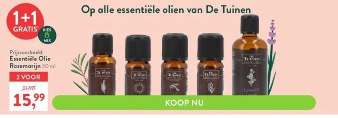 Prijsvoorbeeld essentiële olie rozemarijn 30 ml aanbieding bij Holland